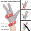 BCPPO Stainless Steel Cut-Resistant Chainmail Gloves, 3-Finger Safety Work Gloves for Butchers, Nylon Wrist Strap (1 Pack/M) view 2