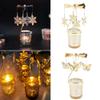 Blumenfee Tealight Carousel Lantern, Gold Glass Tealight Holder, Rotating Iron Candle Holder view 2