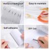 5 m Self-Adhesive PVC Border Wallpaper, Brushed Gold, 15 cm view 2