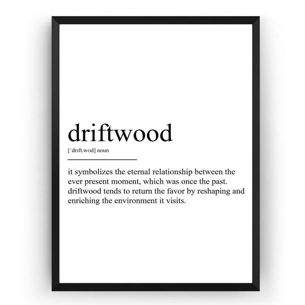 Ara Step Words Definition Art Poster Prints 4 (Driftwood Definition Print, 297 x 420 mm)