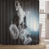 BOVZOX Abstract Smoke Shower Curtain 180 x 180 cm view 1