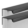 Black Concealed Aluminum Cabinet Handles, 2-Pack, 224 mm Hole Spacing view 1