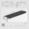 Black Concealed Aluminum Cabinet Handles, 2-Pack, 224 mm Hole Spacing view 2