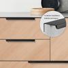 Black Concealed Aluminum Cabinet Handles, 2-Pack, 224 mm Hole Spacing view 4