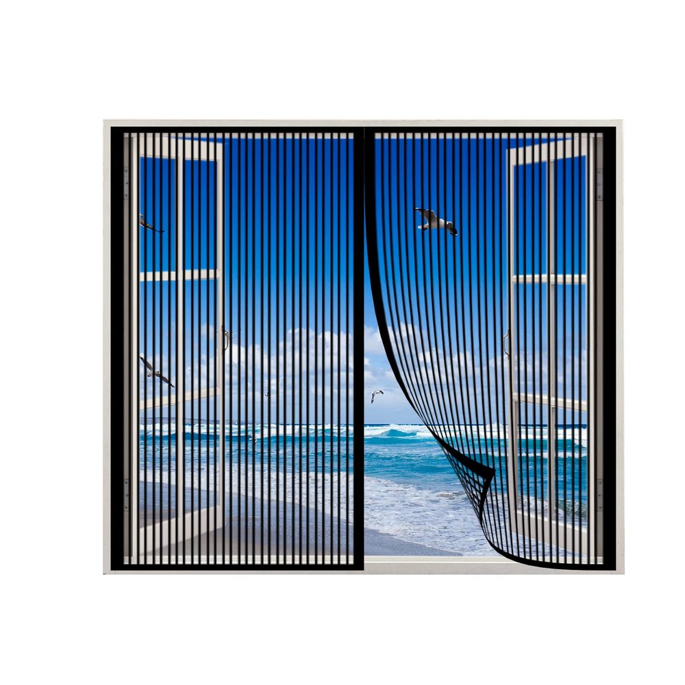 Magnetic Insect Screen Door, 220 × 280 cm, Black