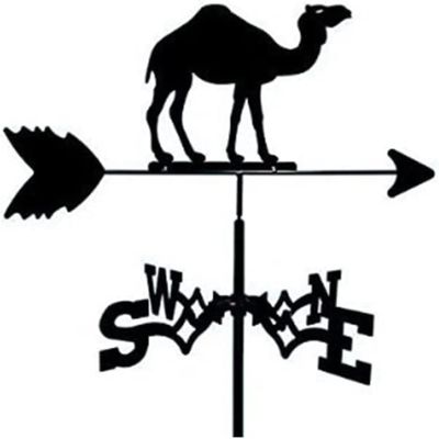 TAISK Creative Stainless Steel Cat Wind Vane, Camel