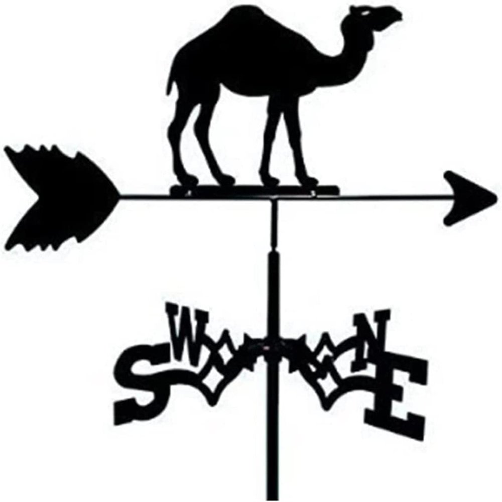 TAISK Creative Stainless Steel Cat Wind Vane, Camel