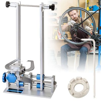 GBHJJ Bicycle Tuning Repair Tool Kit, Adjustable Aluminum Alloy Repair Stand, 10–29 in, Silver