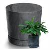 Round Tubo P Concrete Effect 240E Pot with Saucer - Marengo view 1