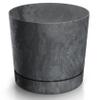 Round Tubo P Concrete Effect 240E Pot with Saucer - Marengo view 4