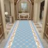 YUUKI Boho Kitchen Runner Rug, Light Blue, Non-Slip, Washable, 19.7 x 31.5 in view 1
