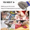 BCPPO Cut-Resistant Chainmail Glove for Home Kitchens and Restaurants, XS, 1-Pack view 2