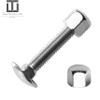 Techtanium M10 x 55/55 mm Stainless Steel A2 Carriage Bolts with Low-Profile Hex Cap Nuts (20 pcs) view 4