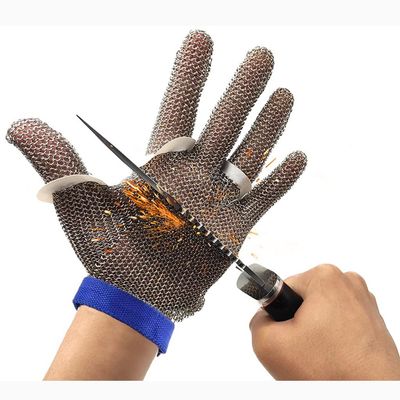 BCPPO Cut-Resistant Chainmail Glove, 304 Stainless Steel, 1 Pack, Size L