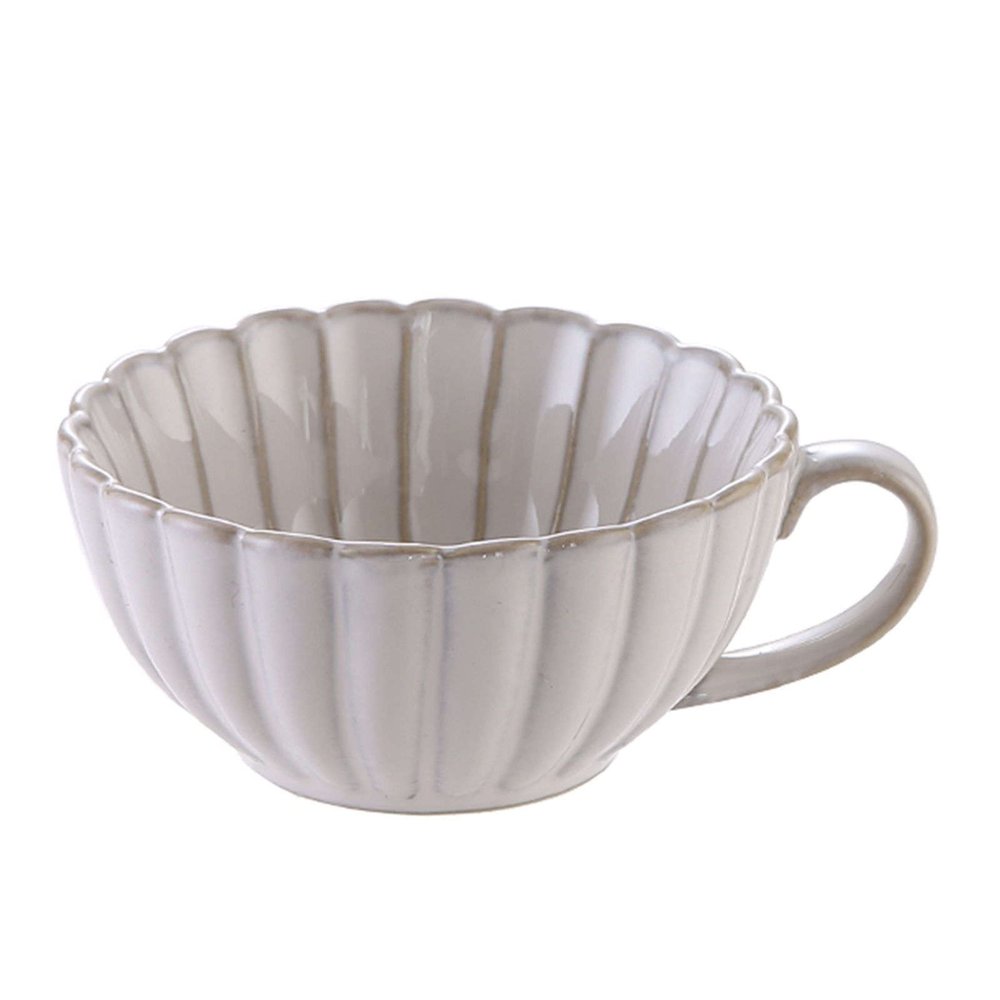 BOSUGE Small Ceramic Soup Bowl with Handle, 250 ml/9 oz, Microwave- and Oven-Safe
