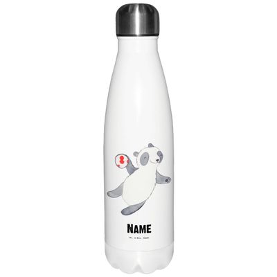 Mr. & Mrs. Panda Personalized Panda Handball Water Bottle with Name