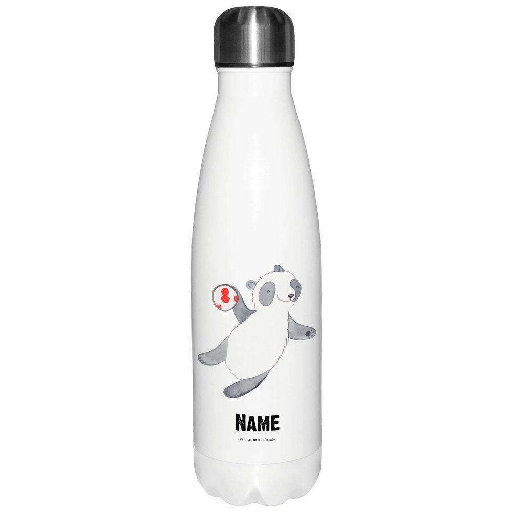 Mr. & Mrs. Panda Personalized Panda Handball Water Bottle with Name