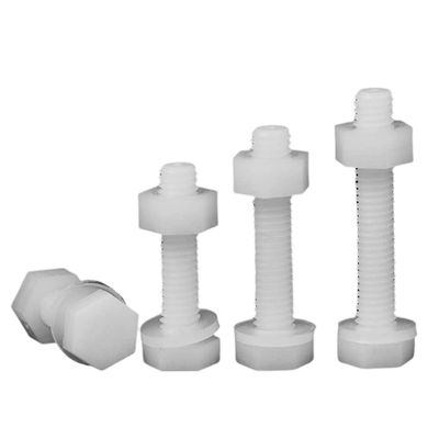 10-Piece Nylon Hex Screws and Nuts, M10 x 30 mm
