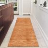 QQrunner Long Hallway Runner Rug, Non-Slip, Washable, Orange, 60 x 250 cm view 3