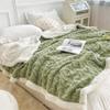 Lukery Cozy Fleece Blanket, Thick and Extra Soft, 200 x 230 cm, Green view 3