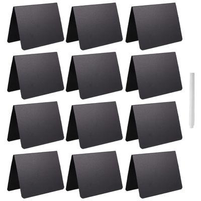Small Black Plastic Chalkboard Signs, 1 Set, Wipeable