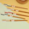 Exquisite Reusable Natural Wood Chopsticks, Japanese Style, Blue, 3 Pairs view 2