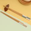 Exquisite Reusable Natural Wood Chopsticks, Japanese Style, Blue, 3 Pairs view 4