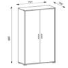 Clermont Filing Cabinet (W x H x D: 79.1 x 186 x 35 cm), White view 2