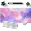 Desk Mat and Mouse Pad, Purple Starry Sky view 1