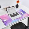 Desk Mat and Mouse Pad, Purple Starry Sky view 3