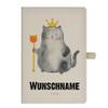 Mr. & Mrs. Panda Personalized Cat King Journal, Queen Design, A4 view 1