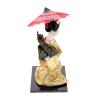 AAPIE Japanese Geisha Doll, Oriental Decor with Black Base, Collectible Figurine for Hotel Decoration view 1