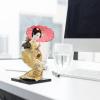 AAPIE Japanese Geisha Doll, Oriental Decor with Black Base, Collectible Figurine for Hotel Decoration view 2