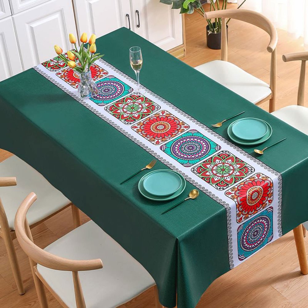 HUHJYUGE Waterproof PVC Tablecloth, 120 x 170 cm