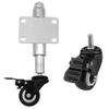 TANGJIANCHENG 2-Inch PU Spring-Loaded Gate Swivel Caster with Brake, 110 lb Capacity view 3