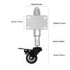 TANGJIANCHENG 2-Inch PU Spring-Loaded Gate Swivel Caster with Brake, 110 lb Capacity view 4