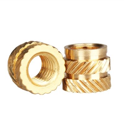 M4 Brass Knurled Threaded Inserts, M4x7x6 (10 pcs)