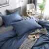 Treer 3-Piece Duvet Cover Set, Soft Microfiber, Blue Gray, 200 x 200 cm view 4