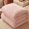 Thick Flannel Throw Blanket, Plush Warm Reversible Sofa Blanket, Powder-2, 90 × 98 in view 1