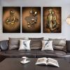TROONZ Love Heart 3D-Effect Canvas Wall Art, Gold, 60 × 90 cm view 2