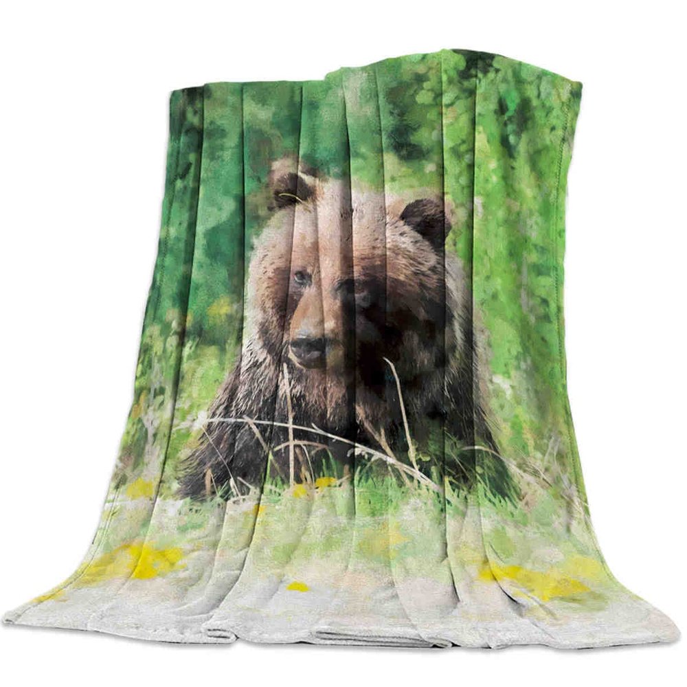 3D Brown Flannel Blanket, Bedspread, Soft, Lightweight, Warm, Cozy, Queen/King/Twin Size