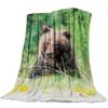 3D Brown Flannel Blanket, Bedspread, Soft, Lightweight, Warm, Cozy, Queen/King/Twin Size view 1