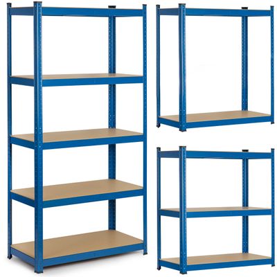 Humberg Heavy-Duty Storage Rack, 875 kg, 5 Shelves, 180 x 90 x 40 cm, Blue