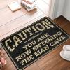 COTECI Doormat for Men’s Cave Entrance, “Caution! You Are Now Entering the Man Cave,” 50 x 80 cm view 1