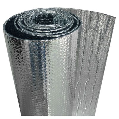 ZXCASDF Insulation Foil, Double Aluminum Bubble Foil, Reflective Roll for Roofs, Walls and Floors, 10 mm Thick, 1 x 9 m