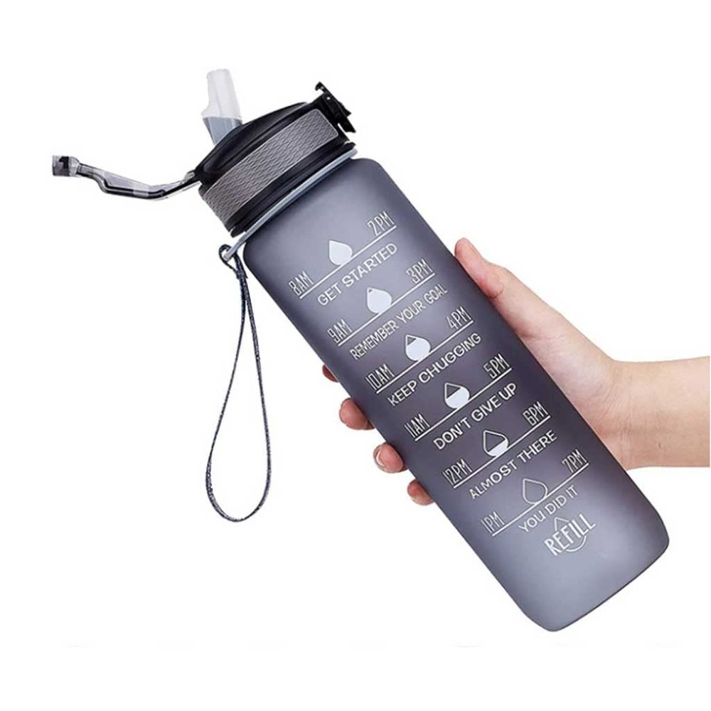 WXTRE 1-Liter Motivational Sports Water Bottle, Leakproof