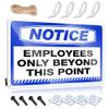 Vintage Metal Sign “Employees Only Beyond This Point” for Man Cave and Home Bar, 30 x 40 cm view 1