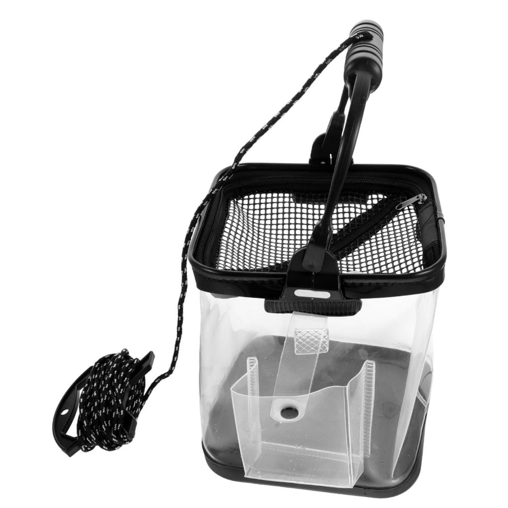 INOOMP Transparent Collapsible EVA Fish Bucket, 1 Pc.