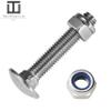 Techtanium M10 x 25/25 mm Stainless Steel A2 Carriage Bolts with M10 Locknuts, 10-Pack view 4