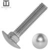 Techtanium M8 x 100/100 mm Stainless Steel A2 Carriage Bolts with Self-Locking Hex Cap Nuts, 200-Piece Set view 2